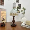 Lámpara de Mesa Decorativa Redonda al por Mayor, Lámpara de Atmósfera de Concha Colorida, Lámpara de Mesa Retro Dimmable para Mesita de Noche Estilo Europeo y Americano