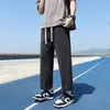 Calça jeans wide leg, estilo fino de verão, corte reto, caimento solto, cintura alta, para corpo tipo pera, novo modelo 2026 jeans masculino