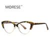 Amazon New Cat's Eye Flat Mirror 2177 Fashion Metal Sobrancelha Frame Feminino Preto Frame Simples Óculos Spot
