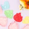 Molde para Galletas Serie Elemento Montaña Fuego Feng Shui Dibujos Animados 3D Molde para Galletas DIY Arcilla Simulación Galletas Impresas