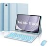Adecuado para Samsung Tablet A9Plus 11 pulgadas Funda Protectora Retroiluminación Colorida Teclado Bluetooth Ranura para Lápiz Funda de Cuero Dropshipping Transfronterizo
