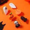Europa y Estados Unidos nuevo 3 pares de dibujos animados divertidos traje Halloween resina fantasma calabaza fantasma aretes aretes traje de cartón
