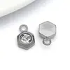 Acero Inoxidable Patrón Geométrico Colgante Hexagonal Triangular DIY Pendientes Pulsera Collar Colgante Accesorios de Joyería