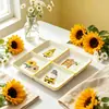 Venta al por mayor de Comercio Exterior Cerámica Abeja, Gnomo, Girasol Serie de Relieve Juego de Vajilla, Tazones, Platos, Platos para Mantequilla, Exclusivamente para Ventas Transfronterizas