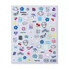 Estilo Ins Pegatinas para Uñas 5D en Relieve Caricatura Graffiti Flores Estéreo Moño Estilo Francés Pegatinas Navideñas para Uñas