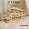 2026 Soporte de Exhibición para Puesto Callejero Estantería de Exhibición de Madera Maciza con Niveles Adornos Creativos Estante de Almacenamiento Comercial al por Mayor Envío Gratis