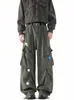 Pantalones cargo de diseño de marca de moda estilo americano multibolsillos transfronterizos retro para hombre 2026 nuevos de alta calle ajustados para el trabajo pantalones casuales