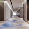 Alfombra de Pasillo de Hotel Nuevo Estilo Chinoiserie Impresión de Nylon 800g Engrosada Ignífuga B1 Resistente a Manchas en el Suelo Alfombra de Pasillo