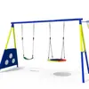 Columpio para Niños Amazon Marco de Columpio para Exteriores con Marco de Baloncesto Agujero para Fútbol Popular Columpio Combinación de Juego Multijugador