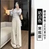 Once Colores Cinco Tallas Verano Douyin Estilo Coreano Pantalones Yamamoto Pantalones de Pierna Ancha Cintura Alta Caída Casual Pantalones de Pierna Recta Mujer