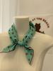 Bufanda cuadrada suave autoajustable floral de algodón y lino peinado, pañuelo decorativo para la cabeza, literario, retro, pequeño, fresco, flor de cintura ins
