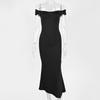 Europeu e Americano Transfronteiriço 2025 Verão Novo Vestido de Noite Feminino Sexy Slim Justo ao Quadril de Um Ombro Saia Longa