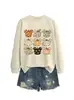 Amazon eBay site independente moda casual feminina nove diferentes floral abóbora gola redonda manga longa moletom camisa base