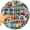 50 Adesivos Desenho Animado Transfronteiriços Nova Série de Parques Nacionais 1 DIY Decorativos para Skate Celular Copo d'Água Adesivos à Prova d'Água
