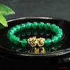 Pulsera de Calcedonia Verde Imperial Aiyu Pulsera de Ágata Pixiu Joyería de Cristal Venta al por Mayor y Entrega S2102604