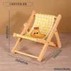 Silla de Playa Regalo Soporte para Teléfono Móvil Mini Regalo de Madera Reclinable Plegable Accesorios para Fotos Decoración Escritorio Creativo