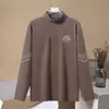 Playera Térmica de Otoño e Invierno para Hombre de Manga Larga con Cuello Medio Alto, Marca de Moda, Máxima Calidad, Ropa para Hombre