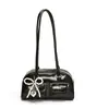 Bolsa de Axila Estilo Coreano Fashion com Laço Estilo Ballet e Pérolas para Mulheres, Grande Capacidade, Cor Sólida, Bolsa de Mão e Bolsa de Ombro 2306