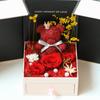 Ramo eterno, caja de regalo de rosas, decoración para el Día del Maestro, regalo de cumpleaños para novia, cubierta de vidrio, flor seca real Qixi