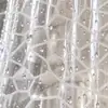 Cortina de Chuveiro Transparente de Cor Sólida com Textura 3D Transfronteiriça, Impermeável e à Prova de Mofo, Cortina de Divisória para Banheiro Sem Furos