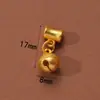 Accesorios Antiguos Vietnamitas de Oro de Arena Alta Retención de Color Cuentas Espaciadoras Colgante de Zirconio Incrustado de Durazno Cadena de Extensión para Pulsera y Collar Joyería DIY
