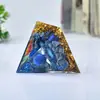Fábrica de artesanías para decoración de escritorio de oficina en casa con grava de pirámide de cristal de resina epoxi de comercio exterior transfronterizo