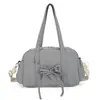 Bolsa de Lona Grande Capacidade para Mulheres, Novo Estilo Verão 2026, Bolsa Simples Casual de Ombro/Axila, Bolsa de Axila Personalizada de Cor Sólida para Mulheres