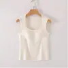 Dropshipping Otoño e Invierno Nuevo Estilo Chaleco Cálido y de Moda para Mujer con Almohadillas en el Pecho y Cuello de Calabaza Cepillado