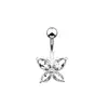 Amazon Ebay Novo Anel de Umbigo Novel Borboleta Anel de Umbigo Feminino AAA Zircônia Botão de Umbigo Piercing Joias Yiwu