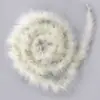 Veludo colorido completo Tira de lã de Pena de Peru 16G Tira de lã de pena camada única roupa Acessórios de dança latina design de formatura