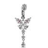 Gebei Europa y Estados Unidos anillo para ombligo de mariposa transfronterizo anillo para ombligo de conejo anillo para ombligo con forma de corazón sin perforación de agujero clip para la oreja de doble uso