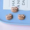 Otoño e invierno arroz marrón felpa dibujos animados estrella de cinco puntas lazo accesorios para el cabello zapatos con agujeros carcasa de teléfono móvil accesorios de joyería pj1547
