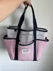Bolsa de Malla Portátil para Natación Gran Capacidad Baño Fitness Neceser Múltiples Bolsillos Malla Almacenamiento de Traje de Baño Bolsa de Viaje para Playa