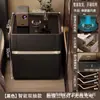 Cofre Inteligente Residencial com Mesa de Cabeceira Integrada, Cofre Antifurto Protegido por Senha, Armário Multifuncional para Quarto com Carregamento Sem Fio