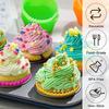 Molde Pequeño para Pastel de Silicona de Grado Alimenticio Molde para Magdalenas Taza para Hornear Transfronteriza Redondo de 7 cm Molde para Tartaletas de Huevo Pudín Taza de Silicona para Muffins