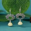 Pendientes de estilo étnico vintage de imitación de jade hetiano, orquídea magnolia Xiangyun, estilo antiguo, nuevos pendientes de moda de lujo ligeros de estilo chino.