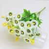 5 Cabezas de Narciso, Crisantemo Pequeño, Decoración de Piso para el Hogar, Flores Artificiales, Venta al por Mayor de Comercio Exterior Transfronterizo, Ramo Simulado para Celebraciones de Boda