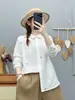 Colección Otoño 2026 Estilo Japonés Dibujos Animados Bordado Caballo Pequeño Doble Capa Gasa Cardigan de Mujer Camisa de Manga Larga Top Venta al por Mayor