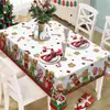 Mantel bestseller transfronterizo nuevo de Amazon: Decoración de mesa Navideña de copo de nieve, pino y muñeco de nieve para fiestas
