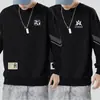 Moletom Masculino de Outono e Inverno com Gola Redonda, Caimento Solto e Manga Longa, Blusa Versátil e Moderna para Homens