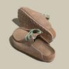 Nuevos Zapatos de Mujer Verano 2024 Zapatos Casuales Slip-On Versátiles Piel Genuina Suela Gruesa Corcho Boken Zapatos de Mujer