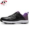 Novos Sapatos de Golfe Masculinos para Unhas Quebradas Antiderrapantes Resistentes ao Desgaste Sapatos Esportivos Externos Respiráveis Sapatos com Fivela Rotativa