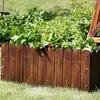 Jardinera Grande de Madera Maciza para Exteriores Macetero para Flores de Exterior Caja de Plantas Rectangular Maceta para Verduras de Balcón Maceta de Madera Madera Anticorrosiva