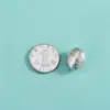 Prata Esterlina S925 Contas Espaçadoras Ovais Escovadas Corda Trançada à Mão Pulseira de Cristal Branco Contas Soltas Acessórios para Colar de Miçangas DIY