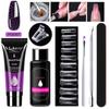 Set de pegamento para extensión de uñas de cristal para manicura de 7 piezas transfronterizo, herramientas para manicura de cabello lacio listas de fábrica