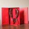 Peineta de Palosanto para Novia Dote de Boda Set Dragón y Fénix Tallados Souvenir de Boda Rojo Par de Peines con la Palabra Felicidad Venta al por Mayor