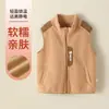 Nova Jaqueta Infantil com Forro de Pelúcia para Meninos e Meninas Gola Alta Ollie Fleece Top Quente Tamanhos Médio e Grande Infantil Estilo Outono e Inverno Jaqueta Atacado