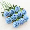 Flor Artificial Rosa de Haste Única Mesa de Hotel Decoração de Casa Flor Falsa Flor de Seda Artificial Fábrica Venda Direta