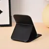 Espejo de escritorio plegable para maquillaje, espejo de tocador de mano portátil, mini espejo lindo de cuero PU para tienda departamental