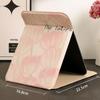 Espejo de Maquillaje Plegable de Flor de Tulipán Portátil de Mano Espejo de Maquillaje para Estudiante de Dormitorio Escritorio Espejo de Vestir Simple